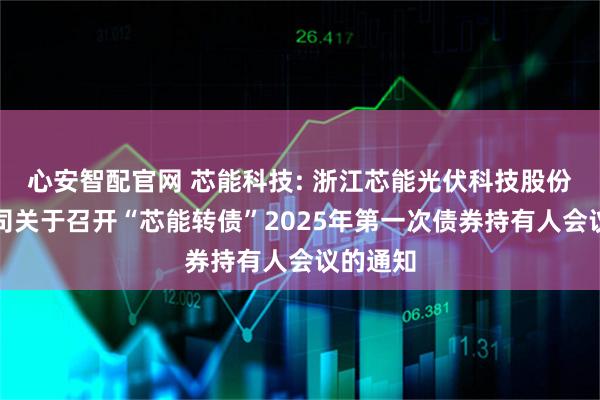 心安智配官网 芯能科技: 浙江芯能光伏科技股份有限公司关于召开“芯能转债”2025年第一次债券持有人会议的通知