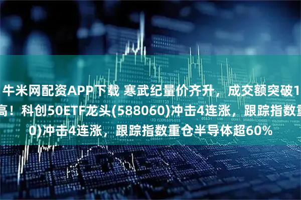 牛米网配资APP下载 寒武纪量价齐升，成交额突破100亿，市值创新高！科创50ETF龙头(588060)冲击4连涨，跟踪指数重仓半导体超60%